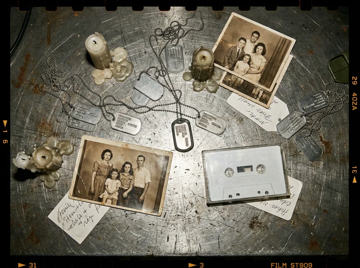 Evidence photographed for this dispatch: items recovered in sector 6